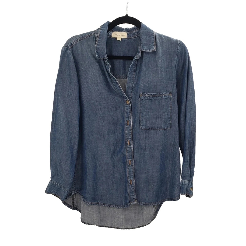 Cloth & Stone Denim Button-Up Shirt